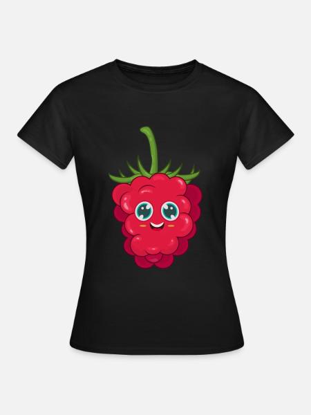 Himbeere - Frauen T-Shirt - Schwarz