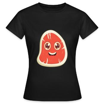 Steak - T-shirt Femme - noir - Devant - AI Model Female 172 dark (172cm)