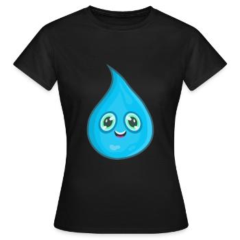 Wassertropfen Wasser - Frauen T-Shirt - Schwarz - Vorne - AI Model Female 172 dark (172cm)