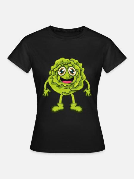 Salat - Frauen T-Shirt - Schwarz