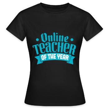 Online Lehrer des Jahres - Frauen T-Shirt - Schwarz - Vorne - AI Model Female 172 dark (172cm)