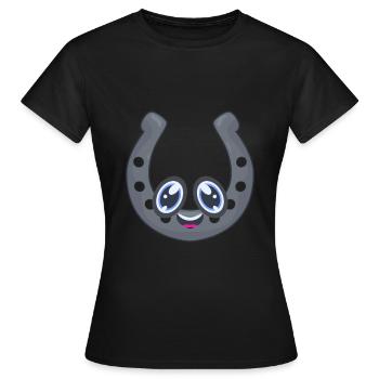 Fer à cheval - T-shirt Femme - noir - Devant - AI Model Female 172 dark (172cm)
