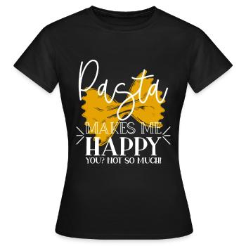 Pâtes pâtes - T-shirt Femme - noir - Devant - AI Model Female 172 dark (172cm)