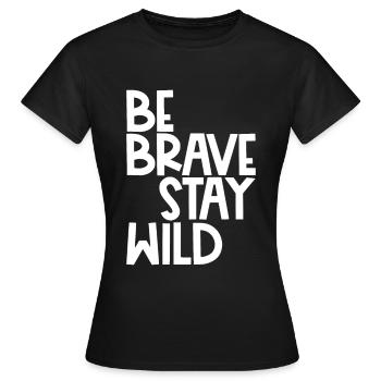 Outdoor Wild Camping - T-shirt Femme - noir - Devant - AI Model Female 172 dark (172cm)