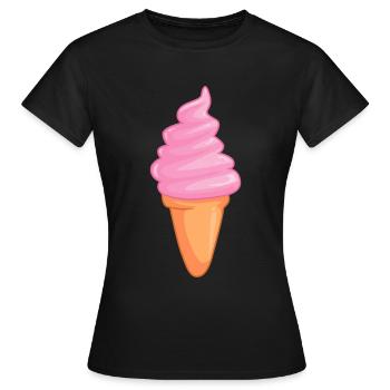 Glace - T-shirt Femme - noir - Devant - AI Model Female 172 dark (172cm)
