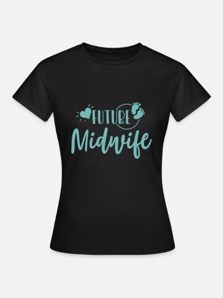 Hebamme Ausbildung - Frauen T-Shirt - Schwarz