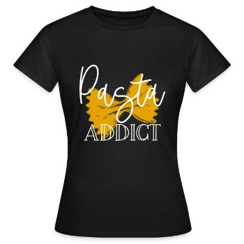 Pâtes pâtes - T-shirt Femme - noir - Devant - AI Model Female 172 dark (172cm)