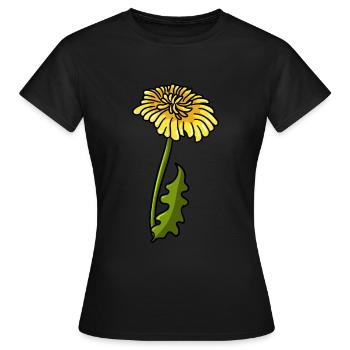 Pissenlit - T-shirt Femme - noir - Devant - AI Model Female 172 dark (172cm)
