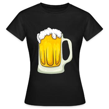 Bier Bierkrug - Frauen T-Shirt - Schwarz - Vorne - AI Model Female 172 dark (172cm)