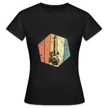 E-Gitarre - Frauen T-Shirt - Schwarz - Vorne - AI Model Female 172 dark (172cm)