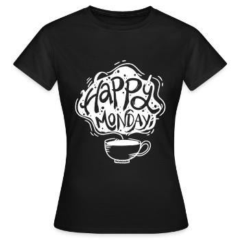 Lundi - T-shirt Femme - noir - Devant - AI Model Female 172 dark (172cm)