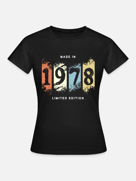 1978 Geburtstag Geschenk vintage - Frauen T-Shirt - Schwarz