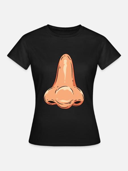 Nase - Frauen T-Shirt - Schwarz
