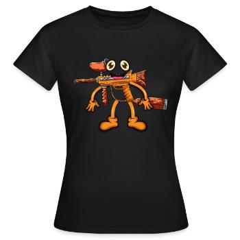 Paintball Rifle - Women's T-Shirt - black - Front - AI Model Female 172 dark (172cm)