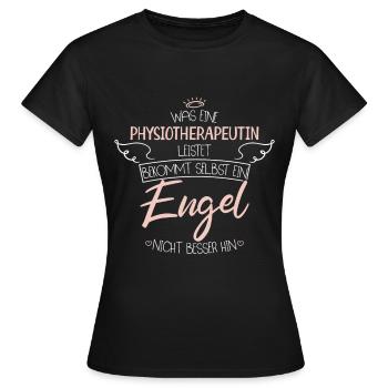 Physiotherapeutin - Frauen T-Shirt - Schwarz - Vorne - AI Model Female 172 dark (172cm)