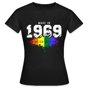 1969 Geburtstag Homosexuell LGBT - Frauen T-Shirt - Schwarz - Vorne - AI Model Female 172 dark (172cm)