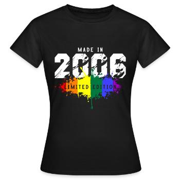 2006 Geburtstag Homosexuell LGBT - Frauen T-Shirt - Schwarz - Vorne - AI Model Female 172 dark (172cm)