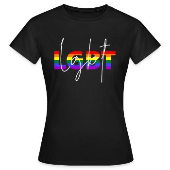 LGBT - Women's T-Shirt - black - Front - AI Model Female 172 dark (172cm)