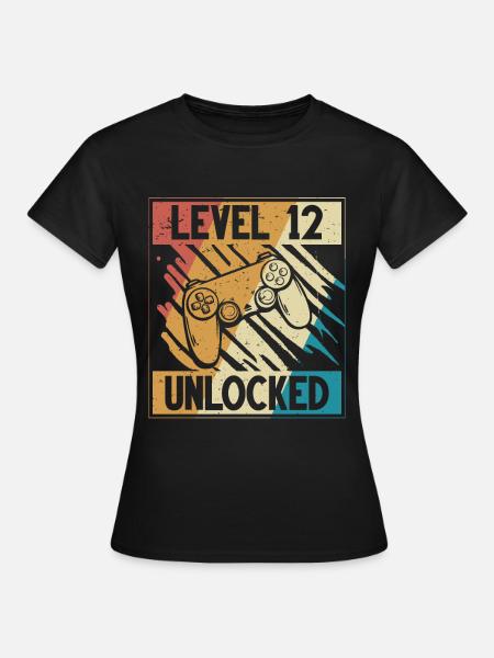 12. Geburtstag Gamer 12 Jahre - Frauen T-Shirt - Schwarz