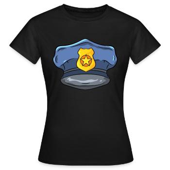 Policeman Police - Women's T-Shirt - black - Front - AI Model Female 172 dark (172cm)
