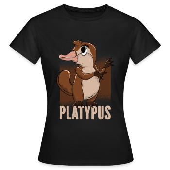 Platypus - Women's T-Shirt - black - Front - AI Model Female 172 dark (172cm)