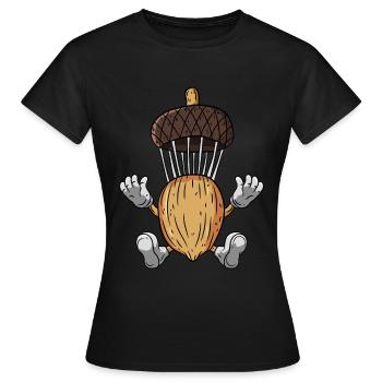 Parachute Gland Chêne - T-shirt Femme - noir - Devant - AI Model Female 172 dark (172cm)