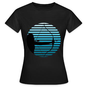Tir à l’arc Tir à l’arc Arc - T-shirt Femme - noir - Devant - AI Model Female 172 dark (172cm)