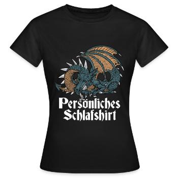 Chemise de couchage officielle - Dragon Personal - T-shirt Femme - noir - Devant - AI Model Female 172 dark (172cm)