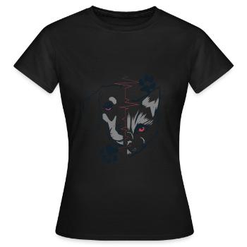 Amis chiens et chats - T-shirt Femme - noir - Devant - AI Model Female 172 dark (172cm)