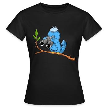 Observation des oiseaux - T-shirt Femme - noir - Devant - AI Model Female 172 dark (172cm)