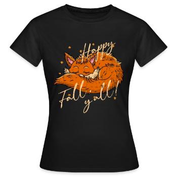 Automne - T-shirt Femme - noir - Devant - AI Model Female 172 dark (172cm)