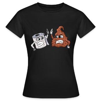 Papier toilette - T-shirt Femme - noir - Devant - AI Model Female 172 dark (172cm)