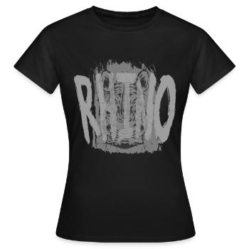 Nashorn - Frauen T-Shirt - Schwarz - Vorne - AI Model Female 172 dark (172cm)