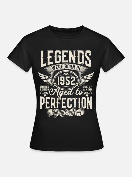 1952 Jahrgang geboren Legenden Geburtstag Geschenk - Frauen T-Shirt - Schwarz