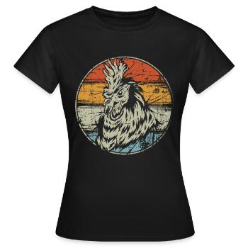 Rooster - Women's T-Shirt - black - Front - AI Model Female 172 dark (172cm)