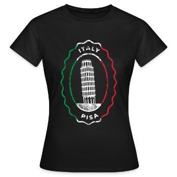 Italie Pise Italie La tour penchée de Pise Rome - T-shirt Femme - noir - Devant - AI Model Female 172 dark (172cm)
