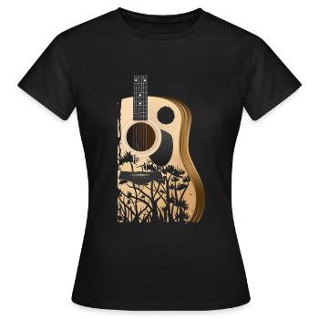 Nature Trees Akkord Musik Band Künstler - Frauen T-Shirt - Schwarz - Vorne - AI Model Female 172 dark (172cm)