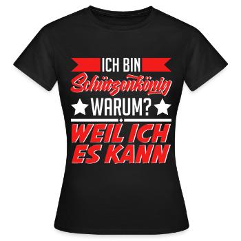 Schützenkönig Hobbyschützen Schützenverein - Frauen T-Shirt - Schwarz - Vorne - AI Model Female 172 dark (172cm)
