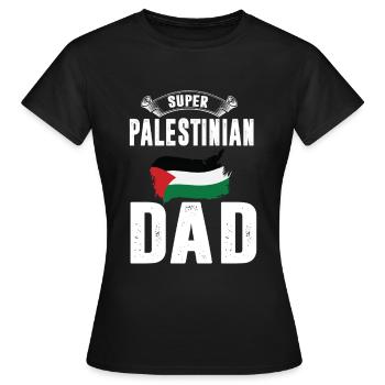 papa super palestinien grand père palestinien - T-shirt Femme - noir - Devant - AI Model Female 172 dark (172cm)