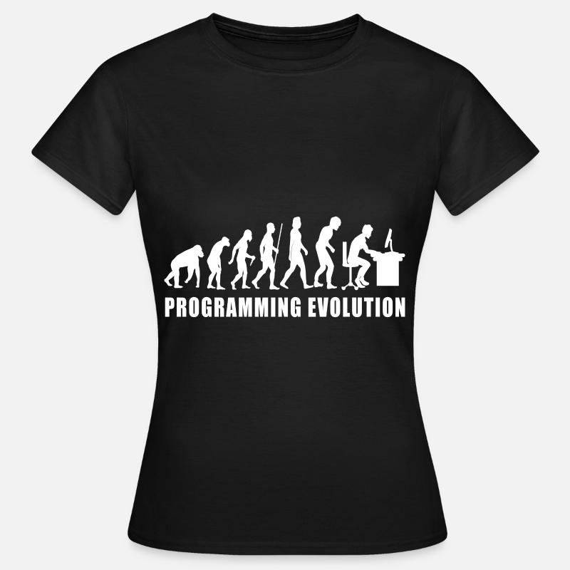 évolution de la programmation bogues de codage de code informatique - T-shirt Femme - noir