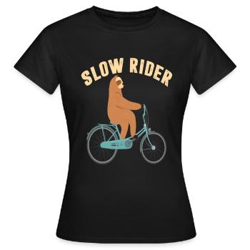 cycliste lent vélo cyclisme paresseux lentement - T-shirt Femme - noir - Devant - AI Model Female 172 dark (172cm)
