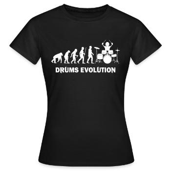 evolution etnwick on drums drummer - Women's T-Shirt - black - Front - AI Model Female 172 dark (172cm)