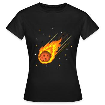 Meteorit Asteroid Kometen Meteoritenschauer - Frauen T-Shirt - Schwarz - Vorne - AI Model Female 172 dark (172cm)