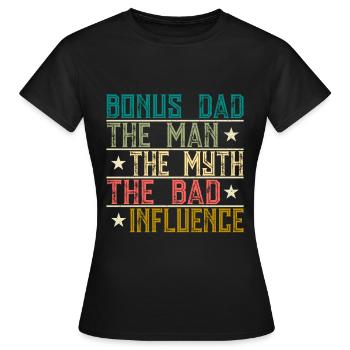 Bonus papa - T-shirt Femme - noir - Devant - AI Model Female 172 dark (172cm)