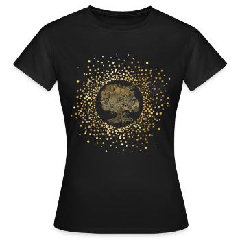Yggdrasil Arbre de Vie Viking Symbole nordique - T-shirt Femme - noir - Devant - AI Model Female 172 dark (172cm)