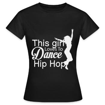 Juste une fille qui aime le hip-hop - T-shirt Femme - noir - Devant - AI Model Female 172 dark (172cm)