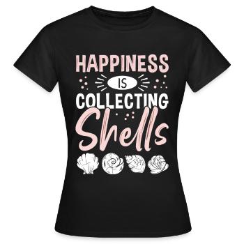 Collecte de coquillages Happiness Collecteur de coquillages - T-shirt Femme - noir - Devant - AI Model Female 172 dark (172cm)