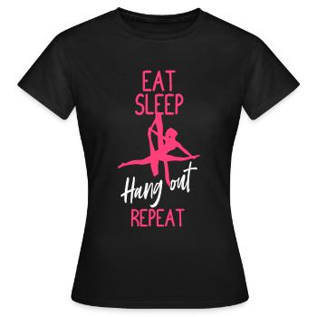 Aerialist Soies aériennes Tissu vertical Drôle - T-shirt Femme - noir - Devant - AI Model Female 172 dark (172cm)