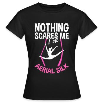 Aerial Yoga Vertical Cloth Aerialist - Women's T-Shirt - black - Front - AI Model Female 172 dark (172cm)