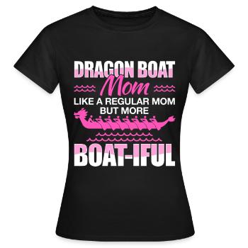 Paddling the dragon boat Mamal Dragonboat - Women's T-Shirt - black - Front - AI Model Female 172 dark (172cm)